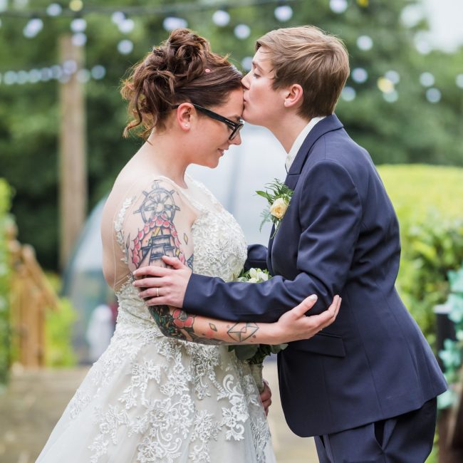 Bride and Bride portraits, king croft hotel pontefract wedding
